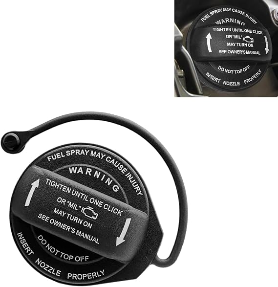 Pack-1 Car Fuel Tank Cap, 2.44" Waterproof Leakproof Sealing Cap, Fuel Filler Port Stay Closed Protective Cover Replacement 5C0201550T 5Q0201550L, Compatible with Volkswagen Audi (Black)