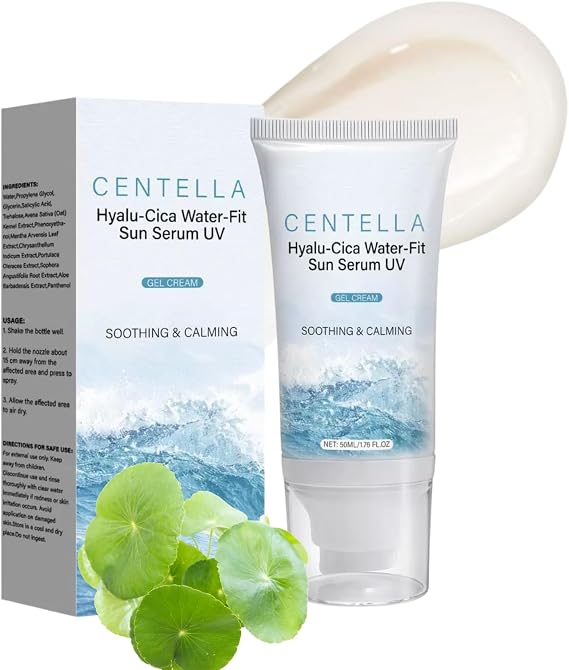 Centella Sunscreen SPF 50+ PA++++ – Lightweight Face Sunscreen Gel Cream with Centella Asiatica, No White Cast & Non-Greasy, Hydrating UV Protection for Sensitive Skin, Korean Skincare 50ml
