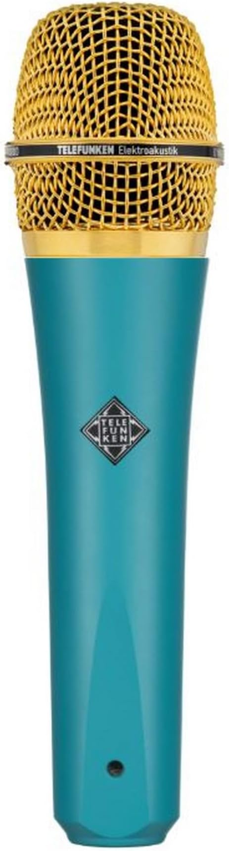 TELEFUNKEN M80 Supercardioid Dynamic Handheld Vocal Microphone, Turquiose with Satin Gold