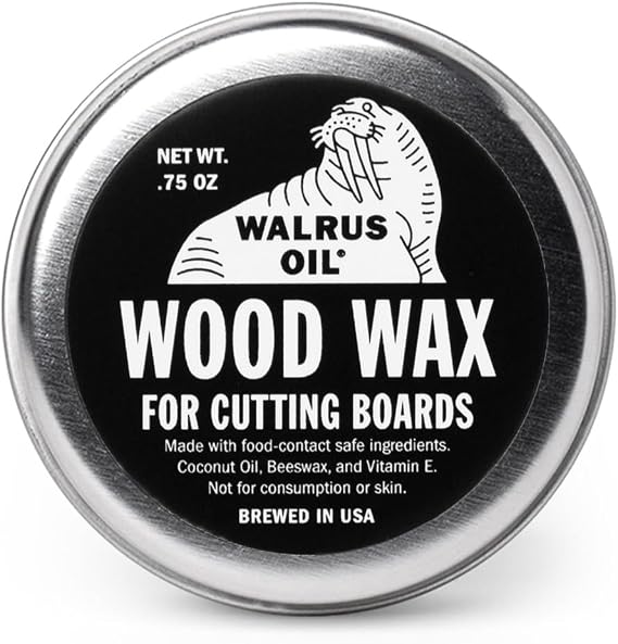WALRUS OIL - Wood Wax, 0.75 oz Can, FDA Food-Safe, Cutting Board Wax and Board Cream