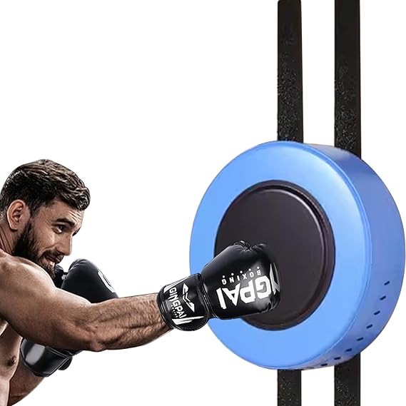 30/40cm Wall Mounted Punching Bag Wall Boxing Pads Pressure Mounted Punching Pad Punch Boxing Bag Mat,Quiet Adjustable Height Fabric Solid (Color : Blue, Size : 11.8"x11.8"x3.9")