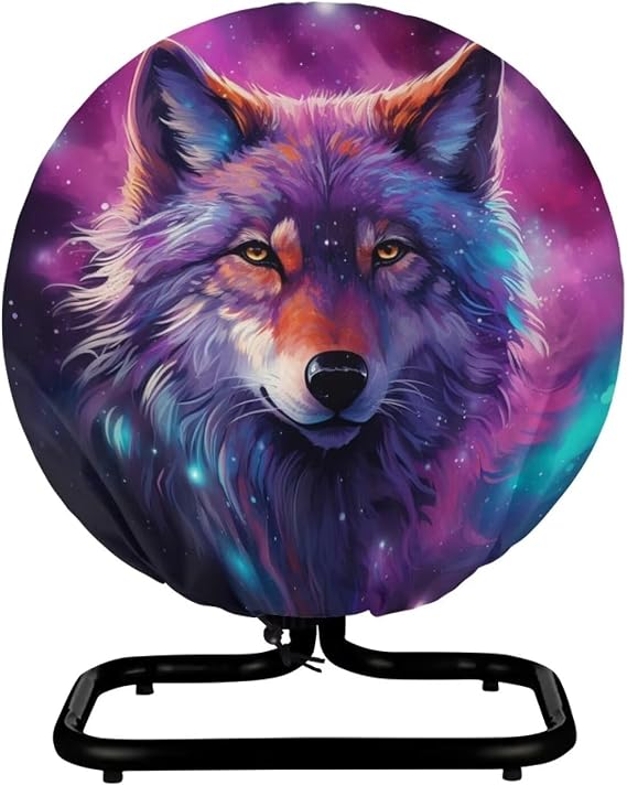 Upetstory Galaxy Wolf Fan Cover Industrial Floor Fan Covers Washable Pedestal Fan Dustproof Cover High Velocity Drum Fan Covers Heavy Duty Indoor Outdoor Floor Fan Cover
