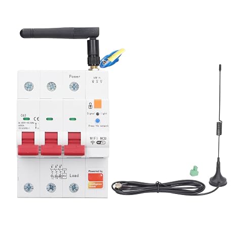 Smart Circuit Breaker Energy Metering Remote Voice Control 3P 63A Timed Switching Prepaid Limiting Leakage Protection RS485 AC400V