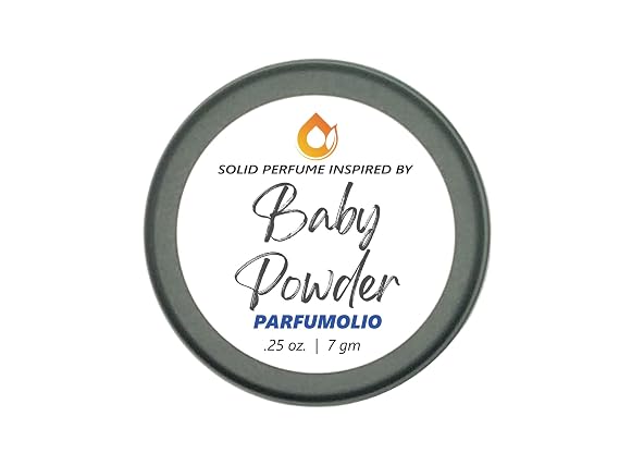 Baby Powder Solid Perfume Unisex Portable Non-Spill Fragrance Concentrated Long Lasting 7gm / 0.25 oz