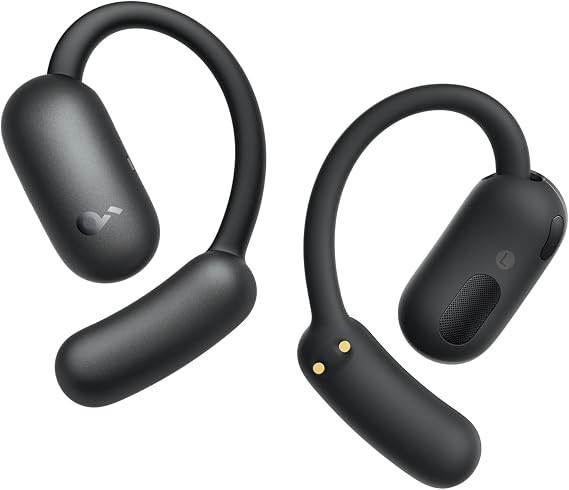 Anker Soundcore AeroFit 2 Bluetooth Kulaklık, Açık Kulak Teknolojisi, Ayarlanabilir Kulak Kancaları, Yapay Zeka Çeviri, 42 Saat Çalma Süresi, Kablosuz Şarj, IP55 Su Geçirmez, Siyah - A3874