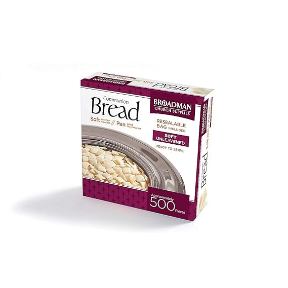 Communion Bread - Soft Uniform Squares (500 Pieces): Resealable Bag Included / Soft Unleavened / Ready to Serve