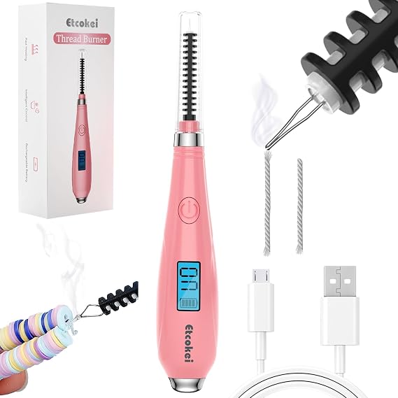 USB Thread Burner Zap Tool, Rechargeable Beading Supplies | for Jewelry Making Sewing Cutting Melting DIY Beadwork, Ideal for Finishing Bead Weaving & Stringing Projects (Patented)