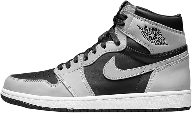 Jordan Nike - Mens Air Shoes - 1 High OG 555088 035 Shadow 2.0 - Size: 12, Black/White-Light Smoke Grey