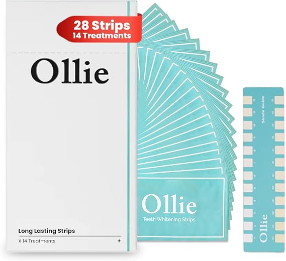 Ollie Transformation Kit Whitening Strips with Hydroxyapatite, 28 Count