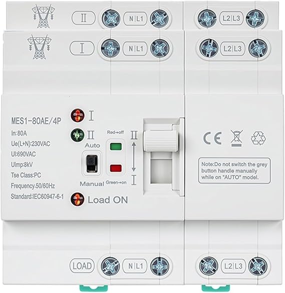 Double power automatic transfer switch Automatic Transfer Switch MES1-80AE 80A ATS Dual Power 220V(M9106-AGC-4)