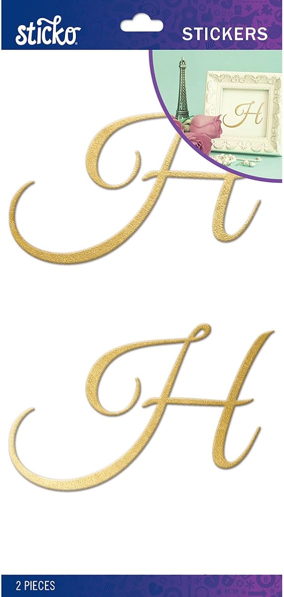 Sticko Elegant Gold FOIL Monogram H 52-90363, Other