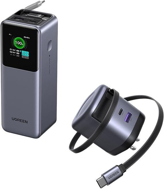 UGREEN 165W + 65W Retractable GaN Charger