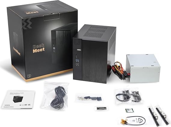 ASRock DeskMeet X600 Mini-PC Kit: AMD AM5 Ryzen 9000/8000/7000 (65W), 8L Case, 500W PSU, DDR5 7200+ OC, PCIe 4.0 x16, Gen5 M.2, WiFi-Ready, Triple Display (No CPU/RAM/Storage)