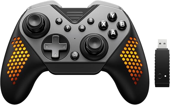 NYXI Flexi Wireless PC Gaming Controller, 1000Hz Polling Rate Hall Effect Joystick, Interchangeable D-pad&Left Joystick, 4 Mppable Buttons, Adjustable Turbo/Vibration for PC/Switch/iOS/Android