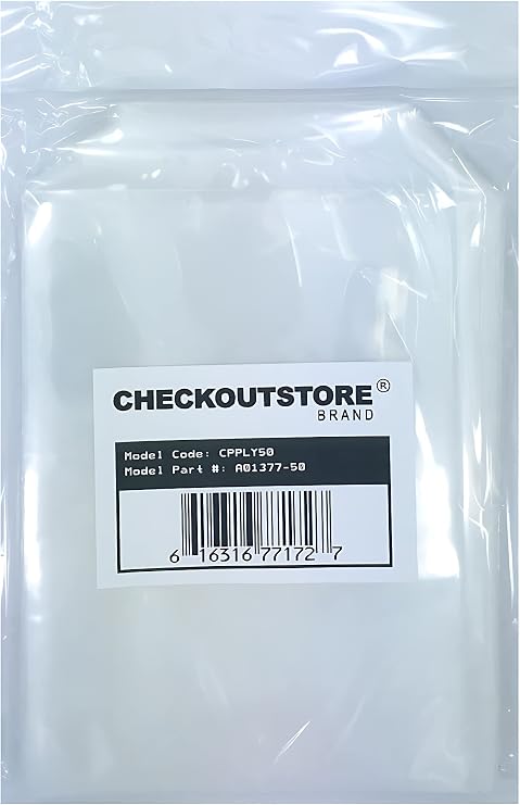 50 CheckOutStore Clear Storage Pockets (5 5/8 x 7 3/8)