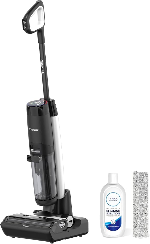 Tineco Floor ONE S7 FlashDry Smart Cordless Wet Dry Vacuum Cleaner, Long Runtime, Great for Sticky Messes, Self-Cleaning, 158FHot Air FlashDrying, Dual-Sided Edge Cleaning, Extended Battery Lifespan