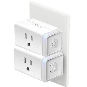 Kasa Smart Plug HS103P2, Smart Home Wi-Fi Outlet Works with Alexa, Echo, Google Home, No Hub Required, 15 Amp,UL Certified, Pack of 2 White