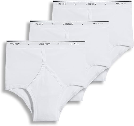 Jockey Classic Full Rise Brief- 3 Pack - 100% Cotton Underwear for Men