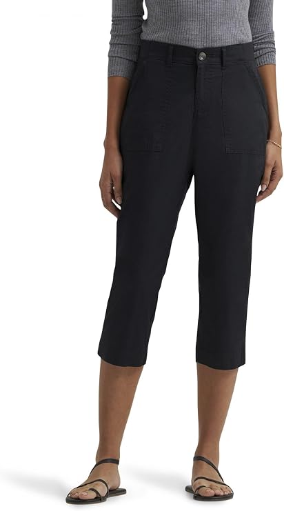 Lee Women's Ultra Lux Comfort with Flex-to-go Utility Capri Pant