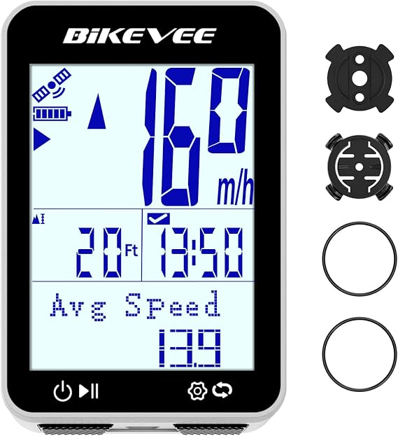 Wireless GPS Bike Computer, 9 Languages, 2.4" Screen, IPX7