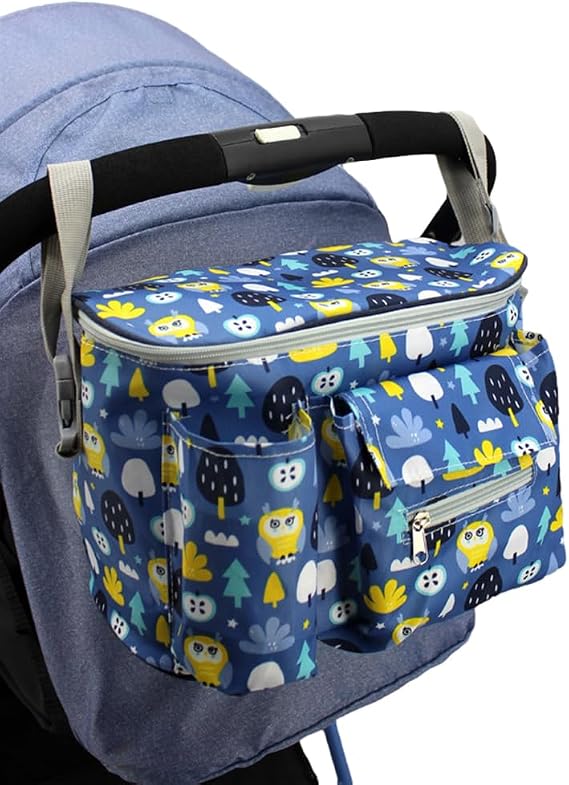 EUBUY Universal Stroller Organizer - Large Storage Bag with Cup Holders