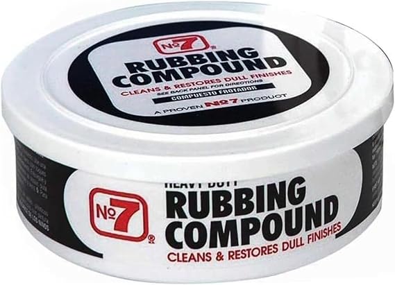 No.7 Heavy Duty Rubbing Compound - 10 Fl Oz - Cleans and Restores - Removes Deep Scratches and Stains - Restores Shine to Dull Finishes, Plastic