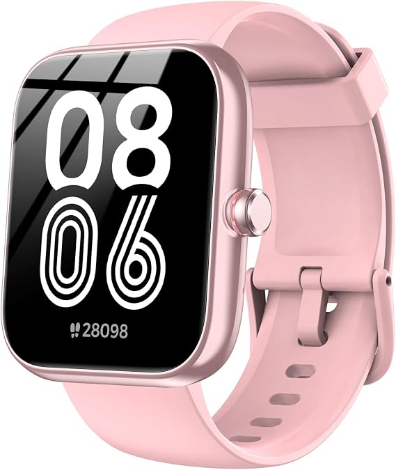Smart Watch with Alexa Built-in 1.83" HD 2026 Health Fitness Tracker Bluetooth Calls and Notifications 120+ Sport Modes Heart Rate Sleep Monitor Fitness Watch IP68 Waterproof iPhone Android (Pink)