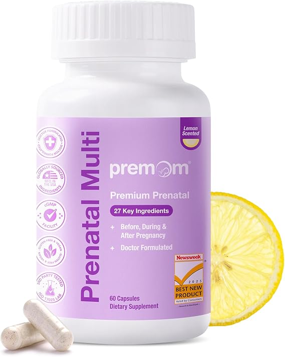 Premom Prenatal Vitamins, Multivitamin with Methylfolate, Choline, Iron