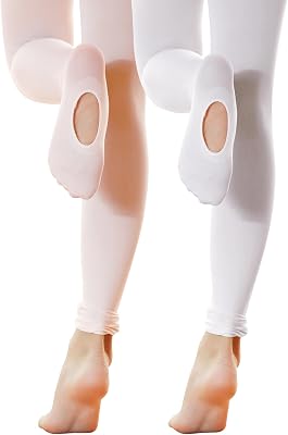 LingTing Ballet Tights for Girls Ultra Soft Pro Dance Tights Convertible Transition Tights ToddlerLittle KidBig Kid