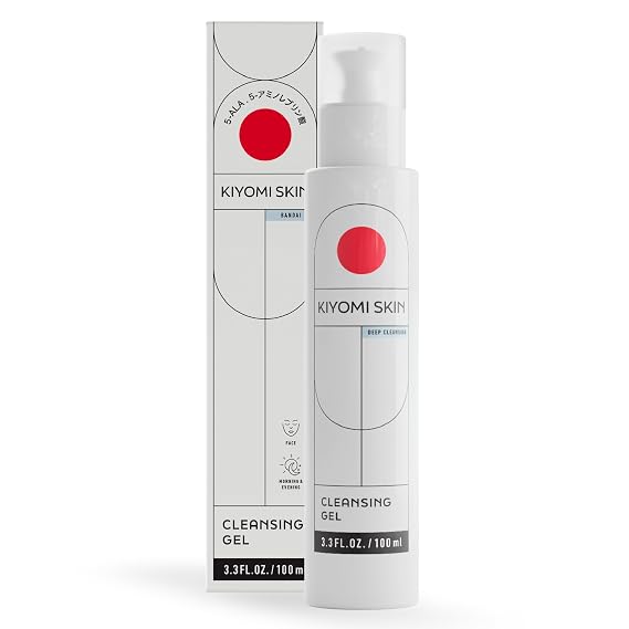 Cleansing Gel Facial Cleanser with AHA & Hyaluronic Acid, 3.3 Fl Oz