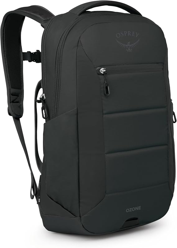 Osprey Ozone Laptop Backpack with Ventilated AirScape Backpanel, Black OS