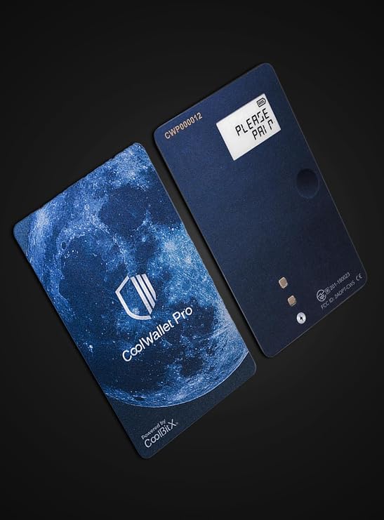 CoolWallet Pro Crypto Hardware Wallet - Bluetooth, Wireless, NFT and MetaMask support - Credit Card Sized Portability Cold Storage Secure for Bitcoin, Ethereum, ERC20 Tokens, BEP20 Tokens and More