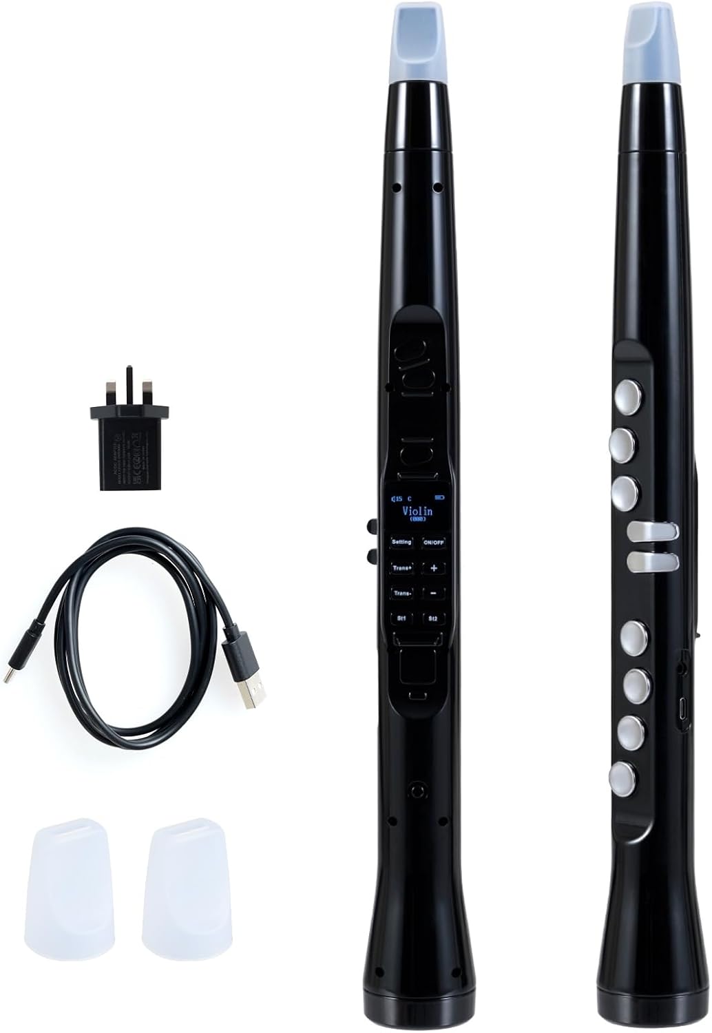 Digital Wind Instrument, Rechargeable Electronic Saxophone with MIDI Function, Wireless, 100 Tones, HIFI Speaker, 4-Octave Range, Portable Electric Wind Instrument for Beginners Kids Adults