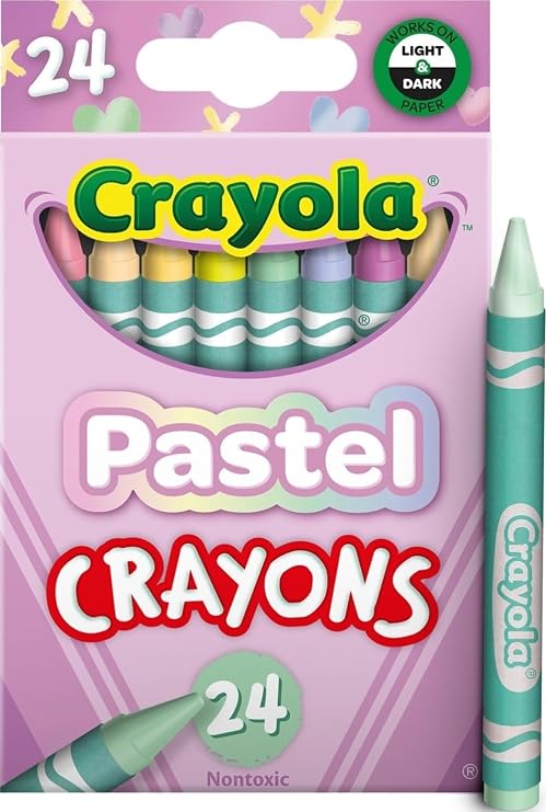 Crayola 521835 Pastel Crayons, 24 Colors, Authentic