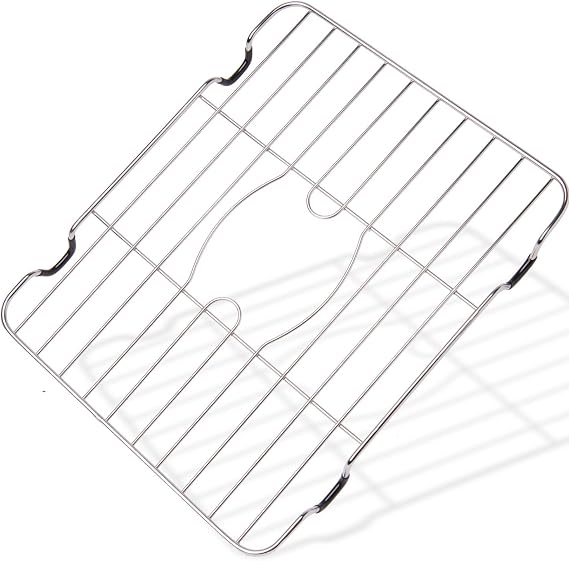 Better Houseware Sink Protectors for Kitchen Sink, Rust-Resistant Scratch-Preventing Stainless Steel Sink Protector Grid, Non-Slip Kitchen Sink Rack for Washing, 12 x 10.25 x 1 Inch