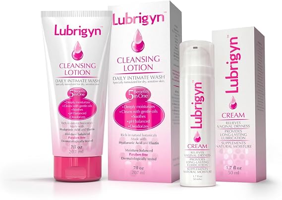 Lubrigyn Cleansing Lotion, Moisturizing and Replenishing Daily Feminine Wash Cream for Feminine Care, Fusion of Natural Oil-Based Moisturizing Intimate Lubricant Bundle
