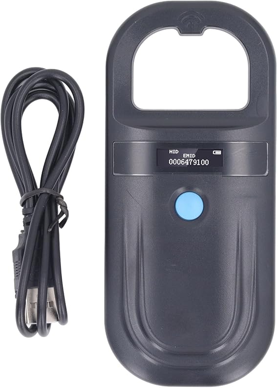 Pet Microchip Reader Scanner 134.2KHz with USB Charging for Dogs and Cats