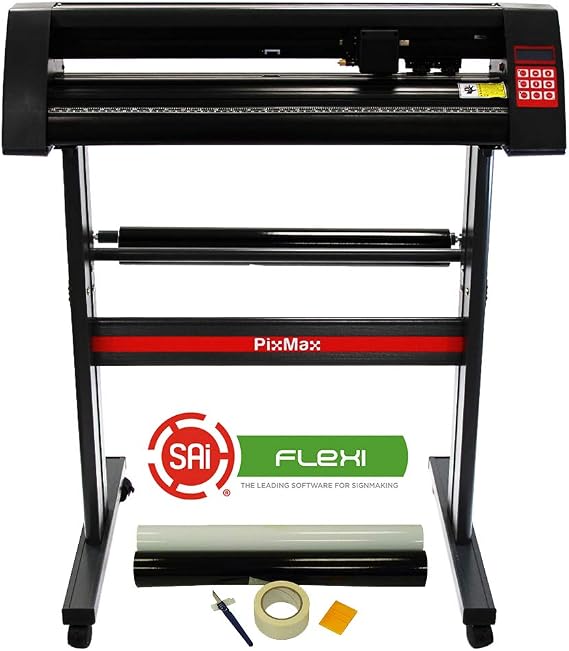 Vinyl Cutter Plotter Machine 28" / FlexiStarter Design Software/Weeding Pack/Sign Sticker Cutting Making Black