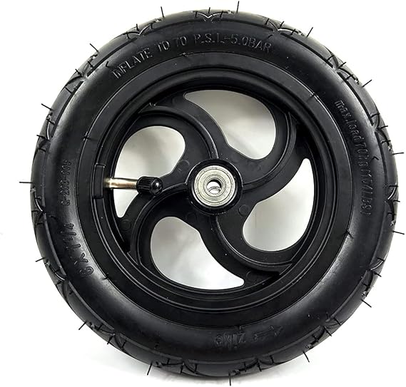 8" Pneumatic Wheel With Inner Tube For Kickscooter Scooter Wheel Size 8x1 1/4 Aluminium Alloy Hub 32mm Width Wheel With Bearings