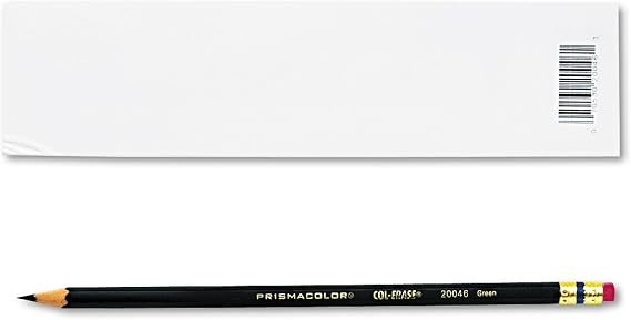 Sanford Prismacolor Col-Erase Pencil with Eraser, Green Lead, Green Barrel, 12-Count (SAN20046)