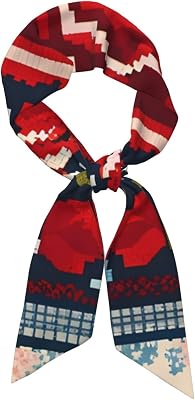 Ukrainian Embroidery Style Rose Pattern Womens Fashion Scarf - Head Hair Accessories Versatile Scarf for Women Valentines Day and Mothers Day