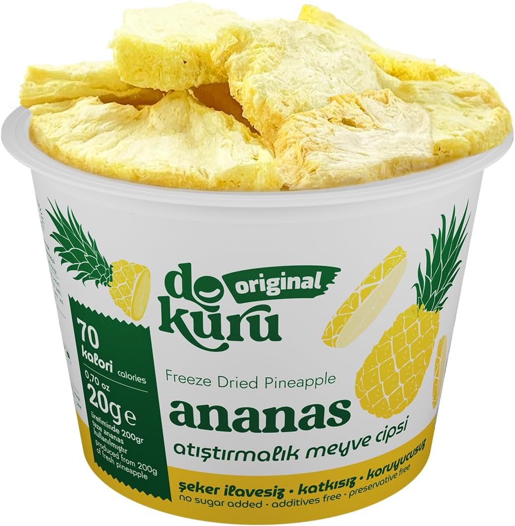 Texture Original Pineapple Snack Fruit Chips - Freeze Dried Pineapple - 20 gr