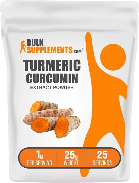 Turmeric Extract Powder - from Turmeric Root, Curcumin Supplements, Turmeric Curcumin Powder - Gluten Free, 1g per Serving, 25g (0.88 oz) (Pack of 1)