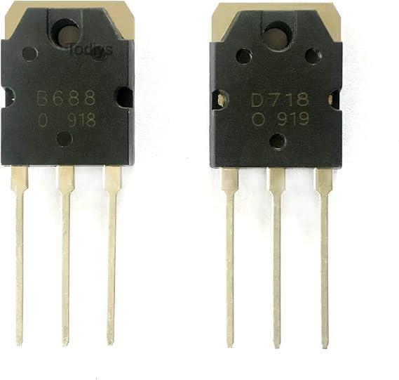 4Pcs B688 + 4Pcs D718 to-3P Silicon PNP Power Transistors 2SB688 + 2SD718 | Substitute for 2SB688-O/2SD718-O