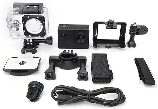 Action Camera, HD 1080P Sport Camera Housin Case, Waterproof Camcorder with ARY Kit for Outdoor Photoraphy