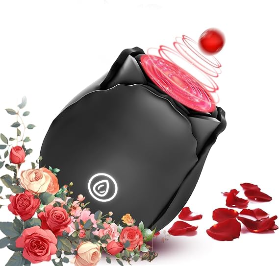 2026 Rose Adult Tool for Women Suitable for Home and Business Trips, Silent, Waterproof and Strong Vibration, Super Worry Free,The Rose for Women QWE129 (Black)
