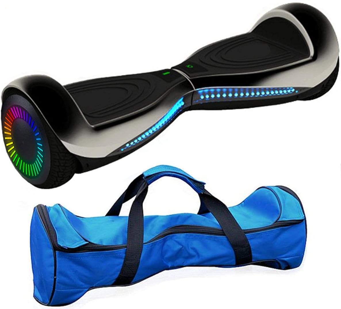 Nero Sport Chic Black 6.5" Electric Self Balance Hover Scooter Board with 2 wheels and Bluetooth - Includes carry bag