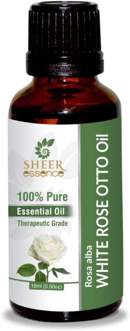 White Rose Otto Oil (Rosa Alba) Essential Oil 100% Pure Natural Undiluted Uncut Therapeutic Grade Oil 33.81 Fl.OZ