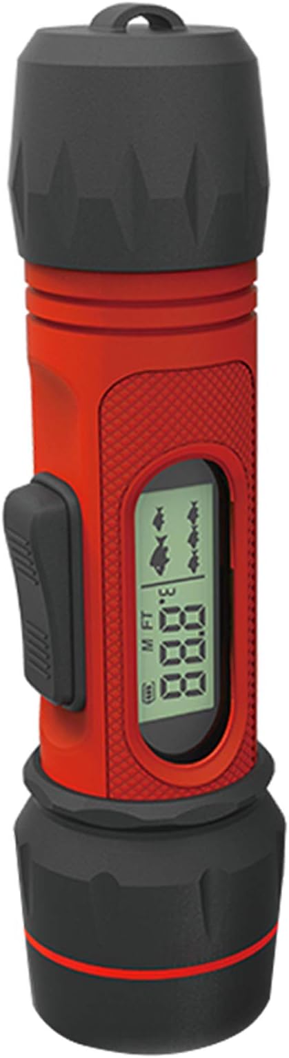 Depth Finder with Temperature Portable Ice Fish Finder Contour Readout Fish Depth Finder Handheld Fishfinder Depth Readout LCD Display Fish Detector Device Lake Sea Boat Kayak River Fishing