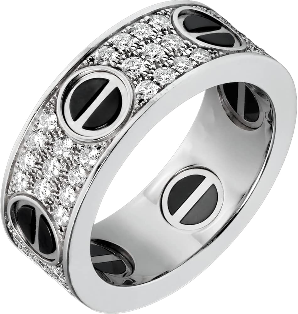 Generic Love Friendship Ring 18K Gold Silver Rose Plated Cubic Zirconia Stainless Steel Promise Ring Wedding Band Jewelry Birthday Gifts for Women Valentine's Day
